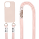 Чохол для iPhone 13 Pro Max Crossbody case with Twine Pink Sand