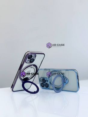 Чехол для iPhone 14 Clear Shining Holder with MagSafe Silver