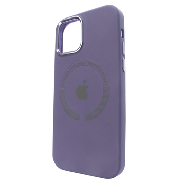 Чохол для iPhone 14 Pro Max Silicone case with MagSafe Metal Camera Deep Purple