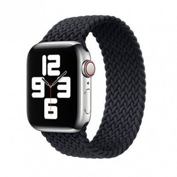 Монобраслет для Apple Watch Braided Solo Loop (Black, 42mm, 44mm, 45mm, 46mm, 49mm M)
