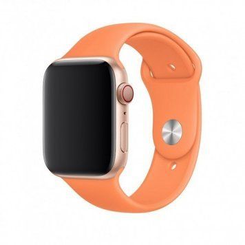 Силіконовий ремінець на Apple Watch (38mm, 40mm, 41mm, [42mm Series 10/11] - №56 Papaya, S)