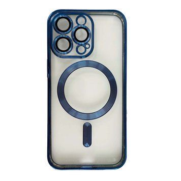 Чехол для iPhone 15 Pro Shining with MagSafe с защитными линзами на камеру Blue