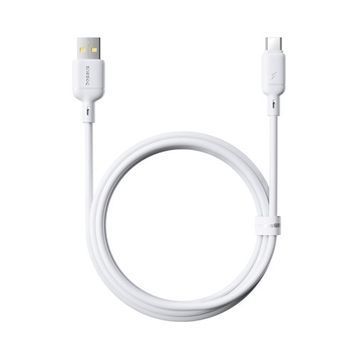 Кабель Baseus (USB to Type-C) 3A Silky Series Charging Data Cable &ndash; White (2m)