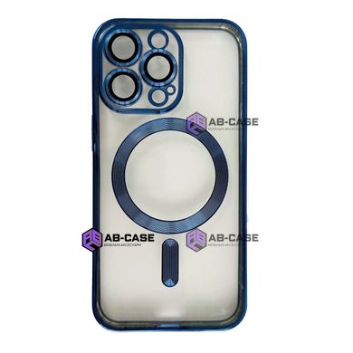 Чехол для iPhone 15 Pro Shining with MagSafe с защитными линзами на камеру Blue
