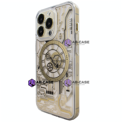 Чохол Clock with MagSafe на iPhone 11 прозорий Gold
