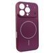 Чехол для iPhone 16 Pro : Nofelet AG Glass Case with MagSafe &ndash; Dark Cherry