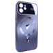 Чехол для iPhone 12 матовый NEW PC Slim with MagSafe case с защитой камеры Deep Purple