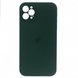 Чехол Silicone Case FULL CAMERA (square side) (для iPhone 12 pro Max) (Forest Green)