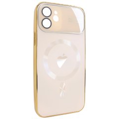 Чохол для iPhone 12 матовий NEW PC Slim with MagSafe case із захистом камери Gold