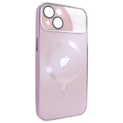 Чохол для iPhone 14 матовий NEW PC Slim with MagSafe case із захистом камери Pink