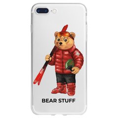 Чехол прозрачный Print Bear Stuff для iPhone 7 Plus/8 Plus Мишка лыжник