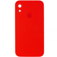 Чехол Silicone Case FULL CAMERA (square side) (для iPhone Xr) (Red)
