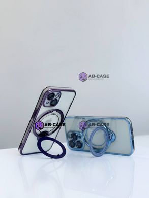 Чехол для iPhone 14 Plus Clear Shining Holder with MagSafe Black