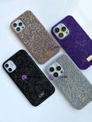 Чохол Svarowski для iPhone 12|12 Pro із стразами Black