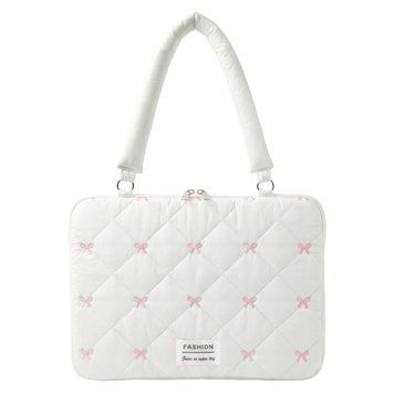 Сумка-шоппер для ноутбука и MacBook (15"&ndash;16") Puffy Bows "Life HoHo" &ndash; White