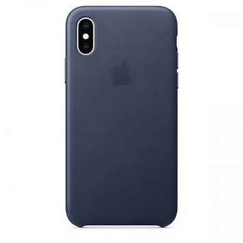 Шкіряний чохол Leather Case Midnight Blue на iPhone XS MAX