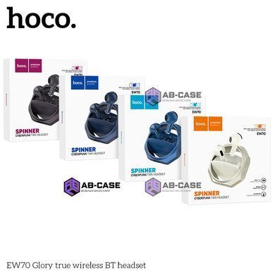 Навушники бездротові HOCO EW70 Glory true wireless BT5.4/6hours Black Purple