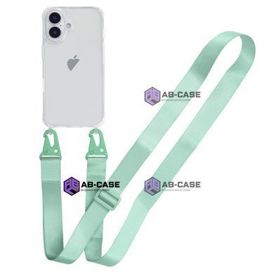 Прозорий чохол для iPhone 16 з ремінцем Clear Crossbody - Avocado