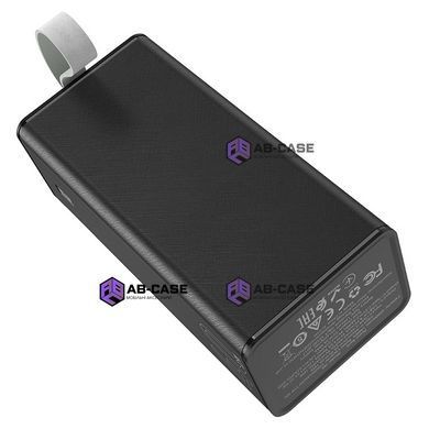 Павербанк 40000 mAh 20W Hoco Powermaster PD/QC/LCD/Lamp з ліхтариком (2xUSB 1xType-C) &ndash; Black