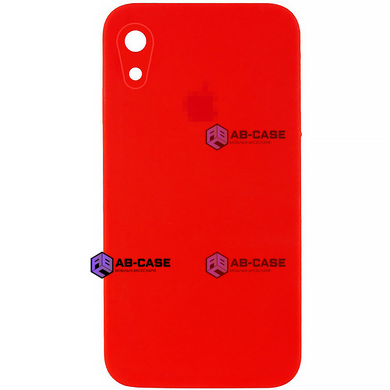Чехол Silicone Case FULL CAMERA (square side) (для iPhone Xr) (Red)