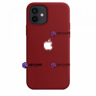 Чехол Silicone Case для iPhone 12 mini FULL (№33 Dark Red)