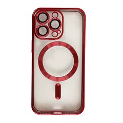 Чехол Shining with MagSafe для iPhone 14 Pro с защитными линзами на камеру Red