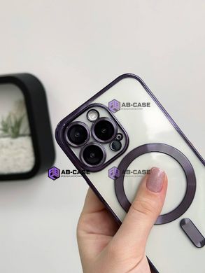 Чохол Shining with MagSafe на iPhone 14 Pro Max із захисними лінзами на камеру Deep Purple