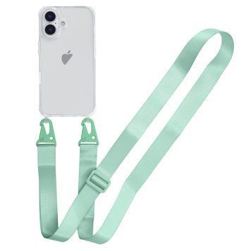 Прозрачный чехол для iPhone 16 Plus c ремешком Clear Crossbody - Avocado