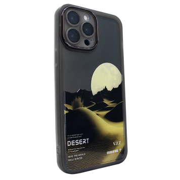 Чохол для iPhone 14 Pro Max Print Nature Desert із захисними лінзами на камеру Black