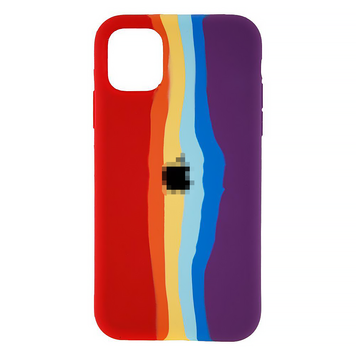 Чохол райдужний Rainbow на iPhone 11 Pro Red-Purple