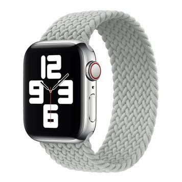 Монобраслет на Apple Watch Braided Solo Loop (White, 42mm, 44mm, 45mm, 46mm, 49mm M)