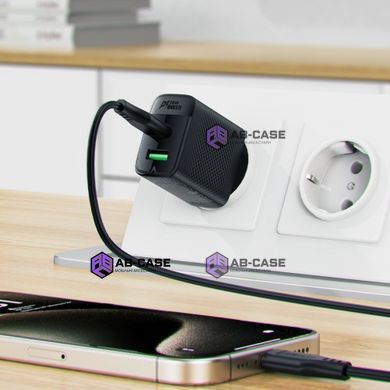 Зарядное устройство 20W (1 USB + 1 Type-C) ACEFAST A78 GaN PD+QC3.0 (Black)