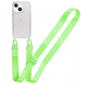 Прозрачный чехол для iPhone 14 c ремешком Crossbody Neon Green