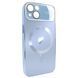 Чохол для iPhone 14 матовий NEW PC Slim with MagSafe case із захистом камери Sierra Blue