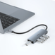 Перехідник Type-C на (USB&times;3 + Type-C PD 100W) WiWU Alpha 541BC &mdash; Grey 1