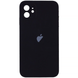 Чохол Silicone Case FULL CAMERA (square side) (на iPhone 12) (Black)