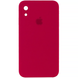 Чохол Silicone Case FULL CAMERA (square side) (на iPhone Xr) (Rose Red)