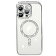 Чехол для iPhone 16 Pro Max: Diamond Shining Case (MagSafe) &ndash; Silver