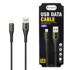 Кабель плетеный USB to Lightning 3A SkyDolphin Cable Green