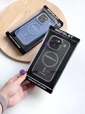 Чохол для iPhone 12 | 12 Pro Nofelet MATT Case with MagSafe - Dark Blue