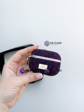 Чехол Swarovski для Airpods 1|2 со стразами Deep Purple