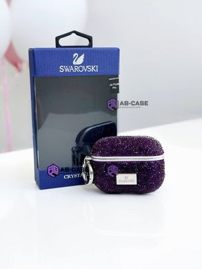 Чехол Swarovski для Airpods 1|2 со стразами Deep Purple