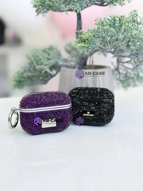 Чехол Swarovski для Airpods 1|2 со стразами Deep Purple