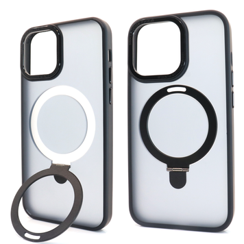 Чохол Matt Guard Magsafe на iPhone 14 Pro Max з підставкою Black
