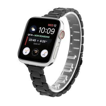 Стальний браслет Lady Braslet 3 Beads для Apple Watch (38mm, 40mm, 41mm, [42mm Series 10/11] - Black)