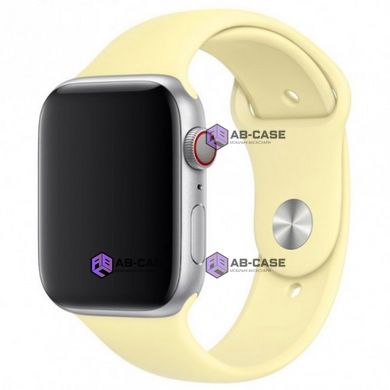 Силіконовий ремінець на Apple Watch (42mm, 44mm, 45mm, 49 mm №51 Mellow Yellow, S)