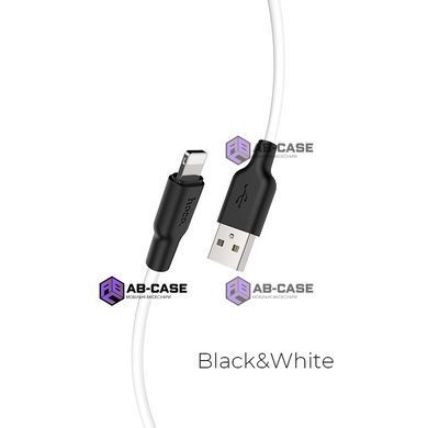 Кабель Hoco (USB &ndash; Lightning) 2.4A X21 Plus Silicone &ndash; Black/White (2m)