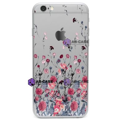 Чехол прозрачный Print Flowers для iPhone 6 Plus/6s Plus Цветы Spring