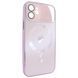 Чехол для iPhone 12 матовый NEW PC Slim with MagSafe case с защитой камеры Pink