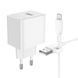 Зарядний пристрій 18W (1 USB) BOROFONE BAS12A Erudite QC3.0 з кабелем USB - Micro USB (White) 2